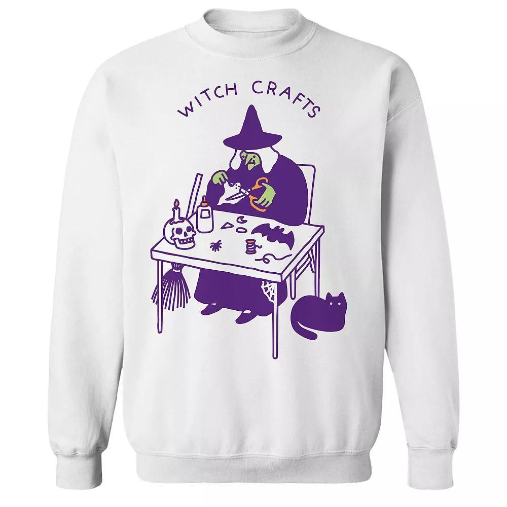 Junior's Witch Crafts Graphic Fleece Sweatshirt, Women's, Size: Large, White Product Image