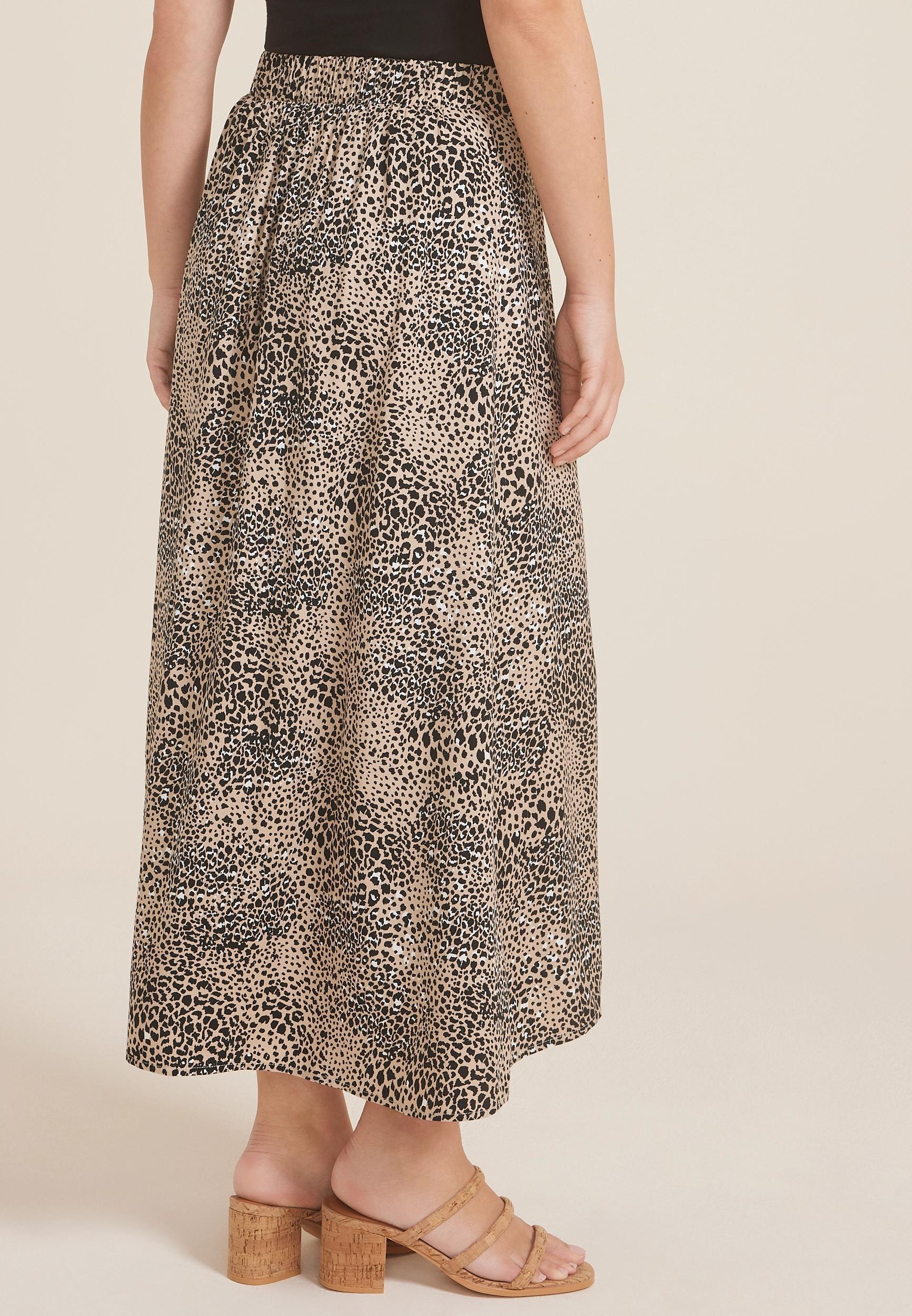 Printed High Rise Wrap Maxi Skirt Product Image