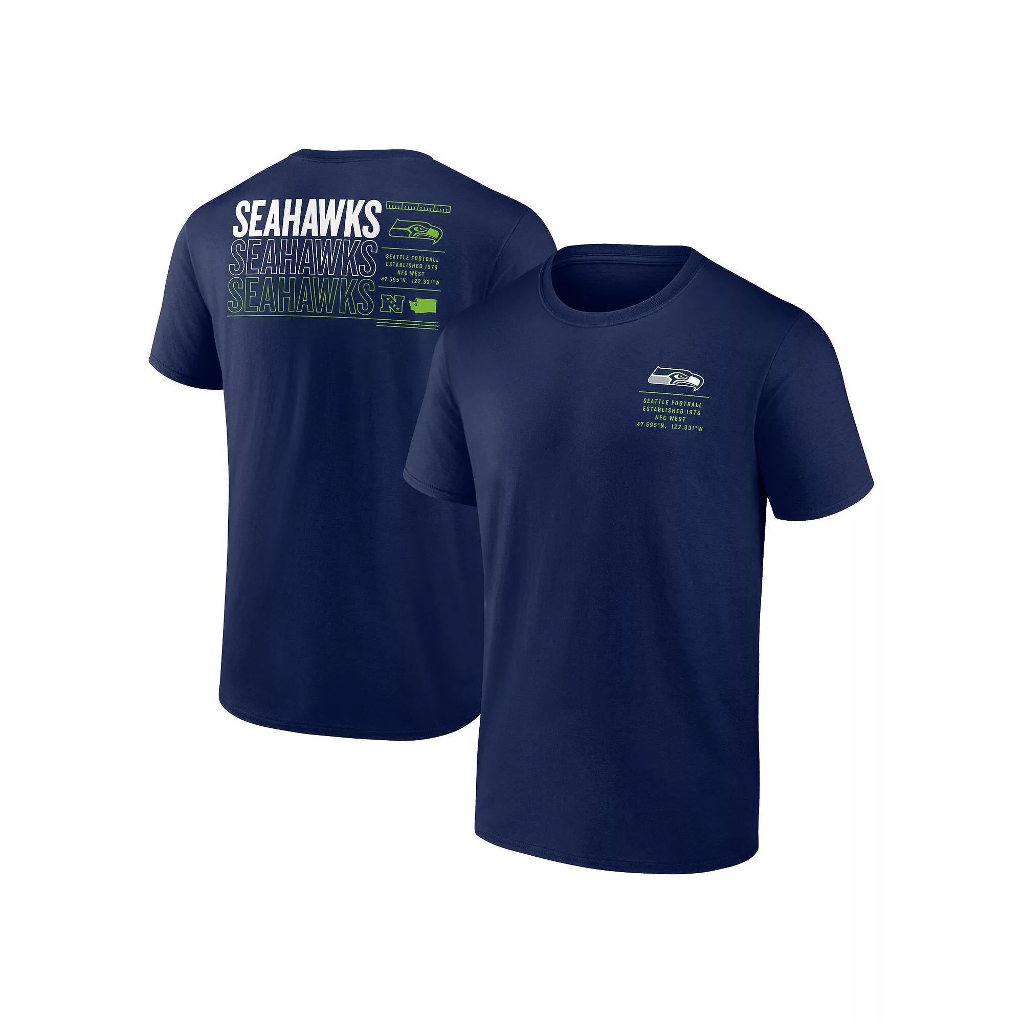 Men's Fanatics College Navy Seattle Seahawks Repeat Stats T-Shirt,  Product Image