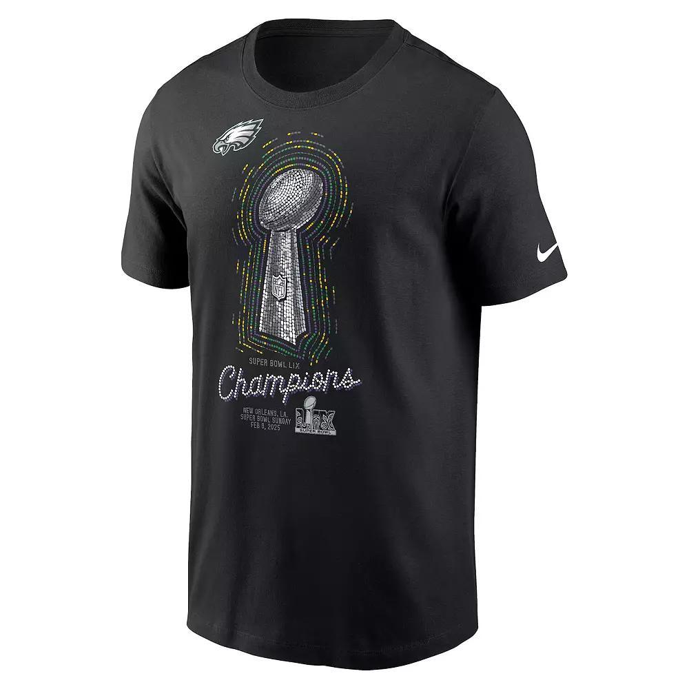 Men's Nike Philadelphia Eagles Super Bowl LIX Champions Lombardi Trophy Tee, Size: XXL, Black Product Image