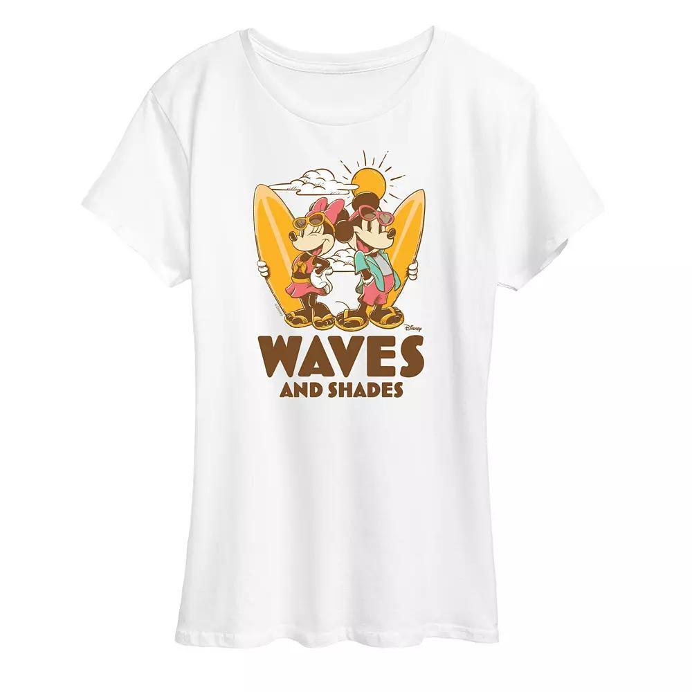 Disney's Mickey & Minnie Mouse Women's Waves and Shades Graphic Tee,  Product Image