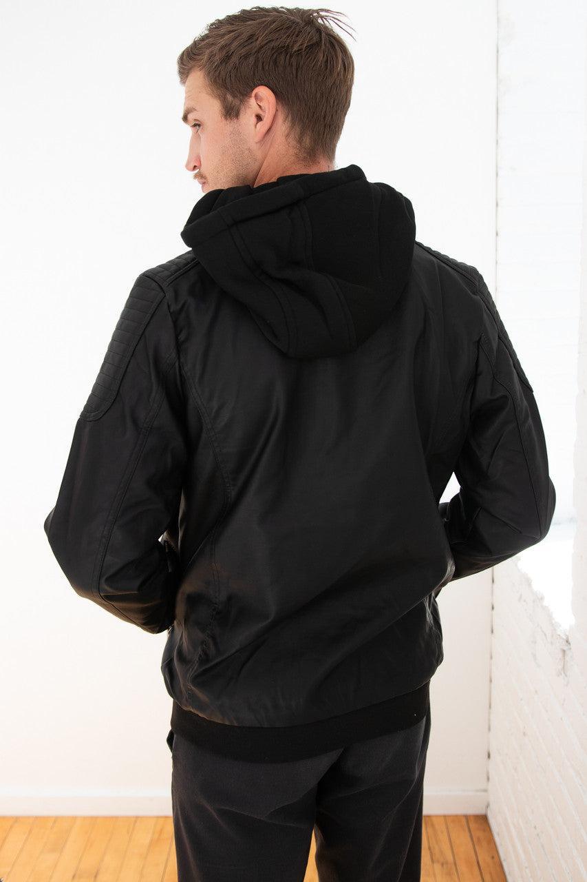 Hooded Moto Jacket Product Image