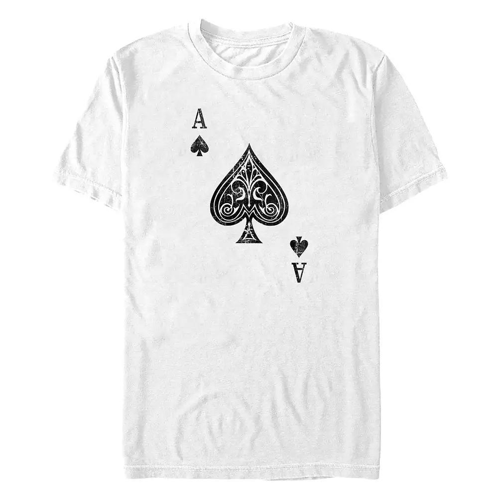 Big & Tall Ace Of Spades Card Graphic Tee, Men's, Size: 3XL, White Product Image