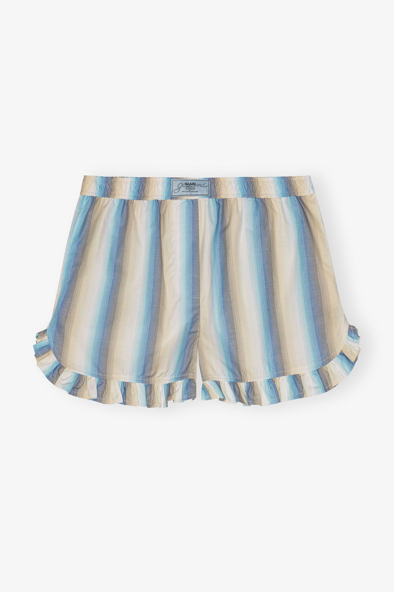 Ombre Stripe Ruffle Shorts Product Image