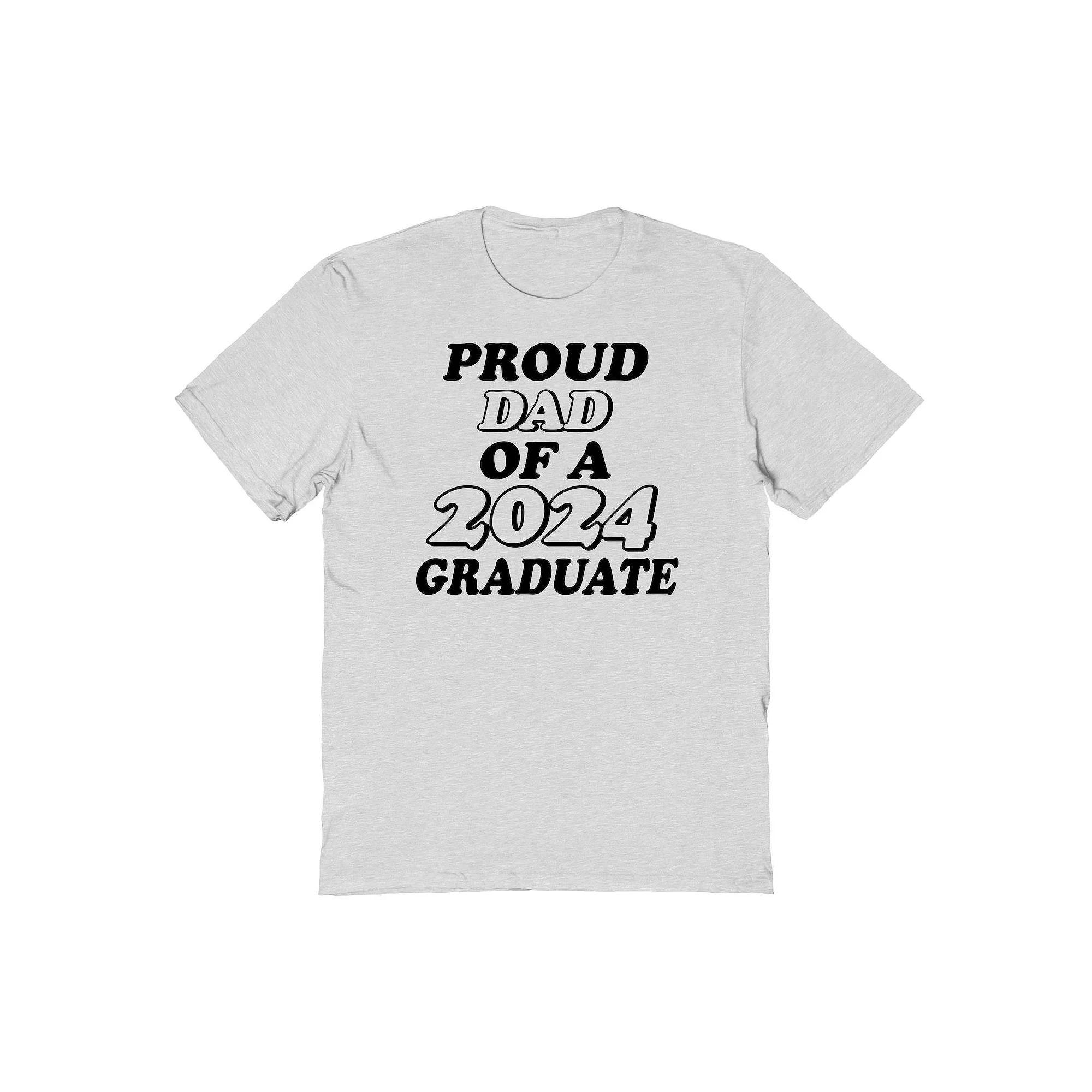 Men's COLAB89 by Threadless Proud Dad Of A 2024 Graduate Graphic Tee, Size: XL, Ice Gray Product Image