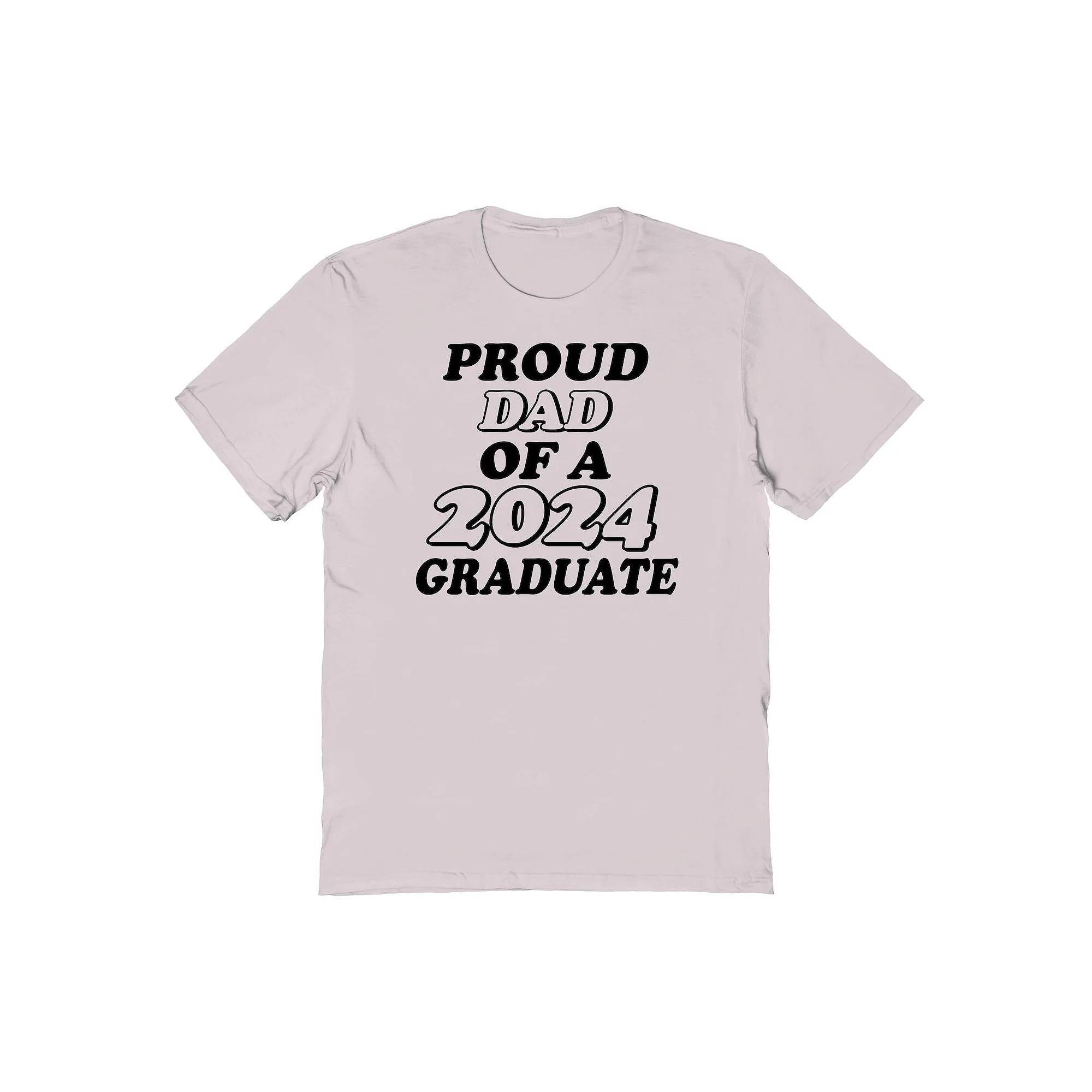 Men's COLAB89 by Threadless Proud Dad Of A 2024 Graduate Graphic Tee, Size: XL, Ice Gray Product Image