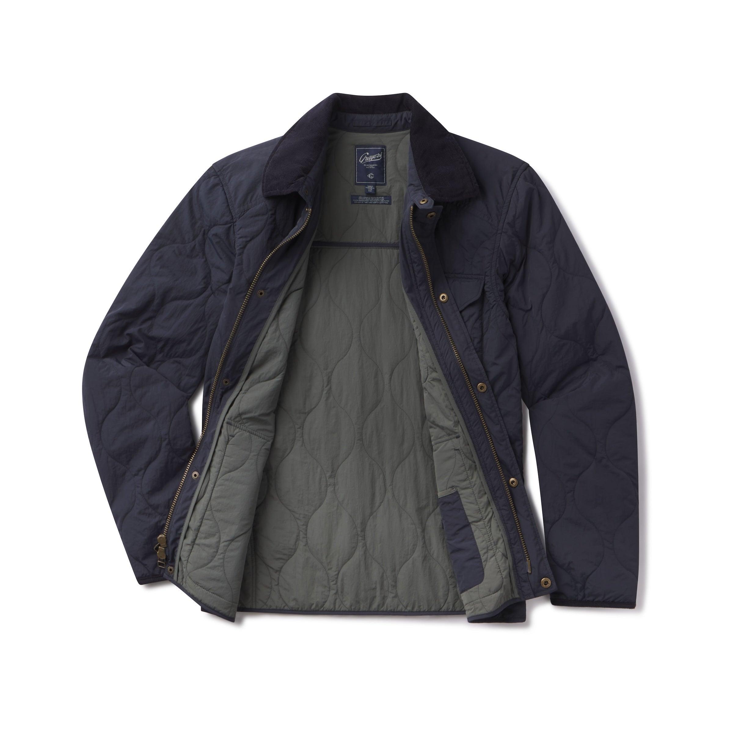Andrew Lightweight Quilted Jacket - Navy Product Image