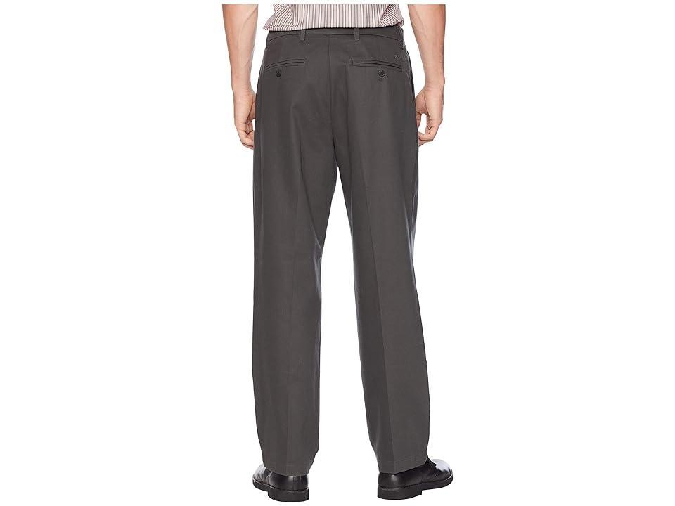 Dockers Relaxed Fit Signature Khaki Lux Cotton Stretch Pants D4 - Pleated (Steelhead) Men's Casual Pants Product Image