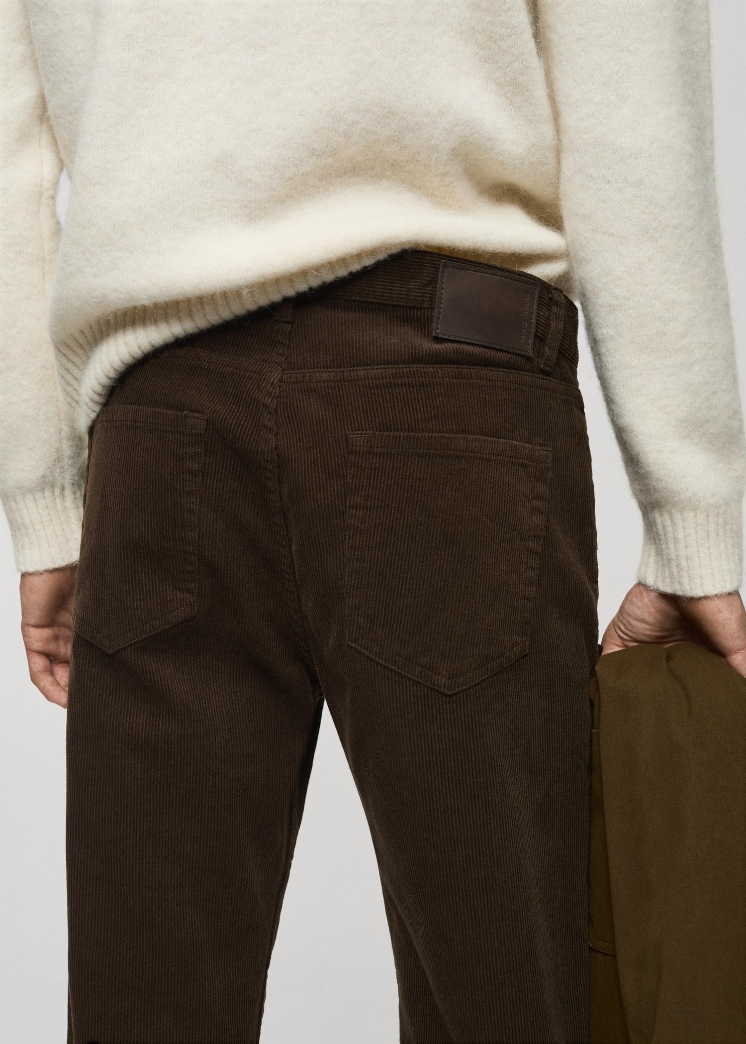 Corduroy regular-fit pants - Men | MANGO USA Product Image