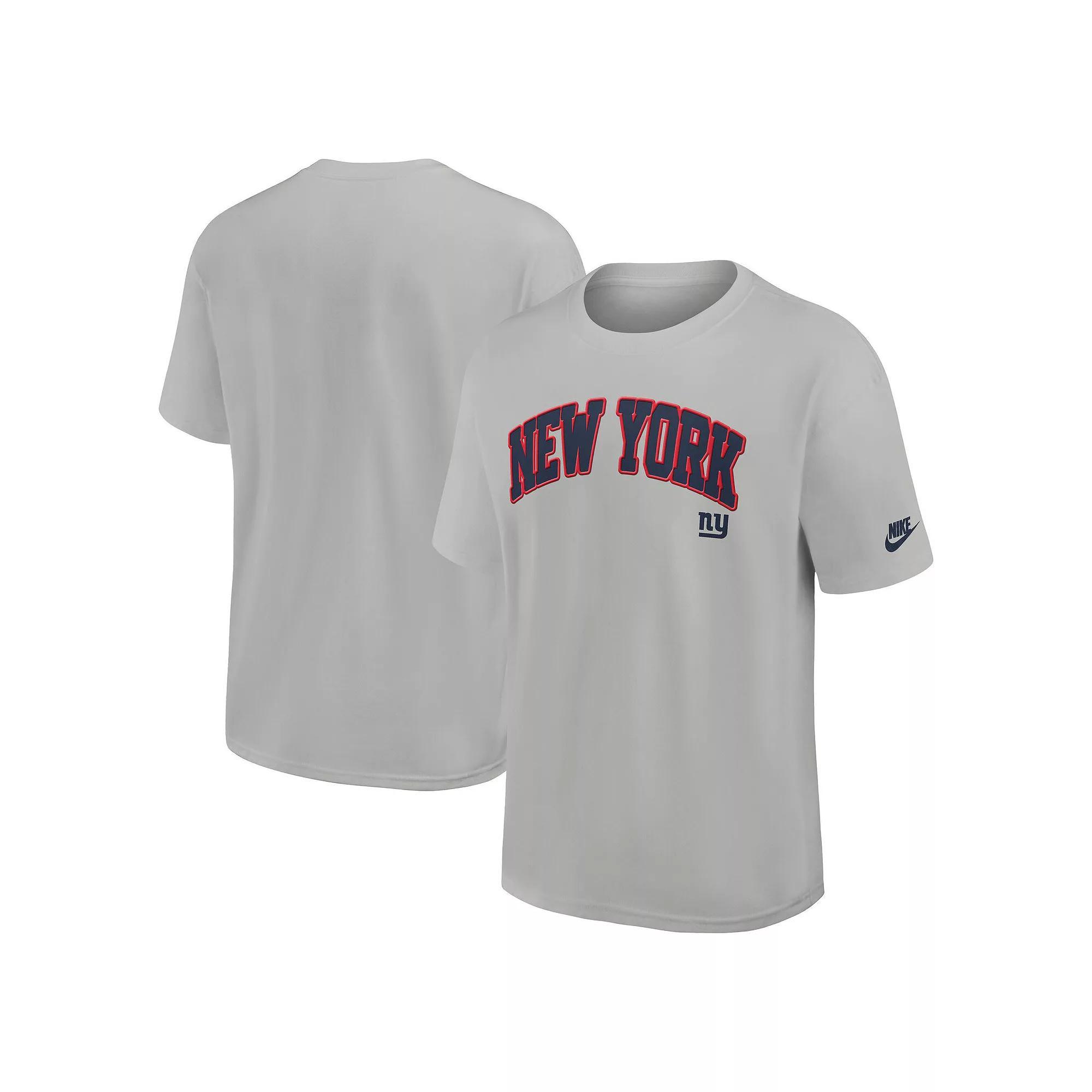 Men's Nike Silver New York Giants Rewind Max90 Statement T-Shirt,  Product Image