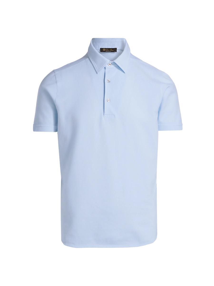 Men's Cotton Pique Polo Shirt Product Image