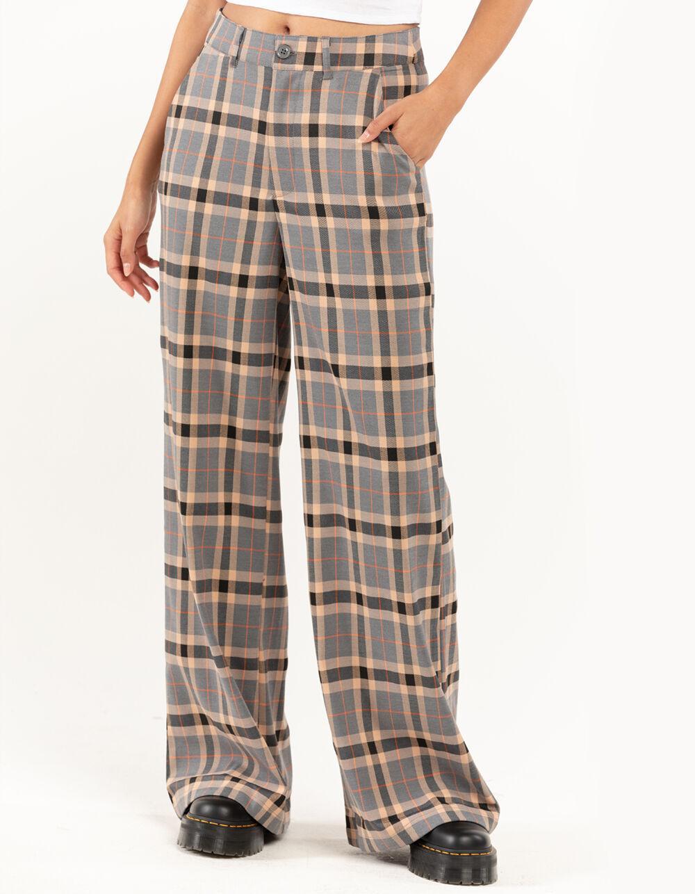 RSQ Womens Wide Leg Plaid Pants Product Image