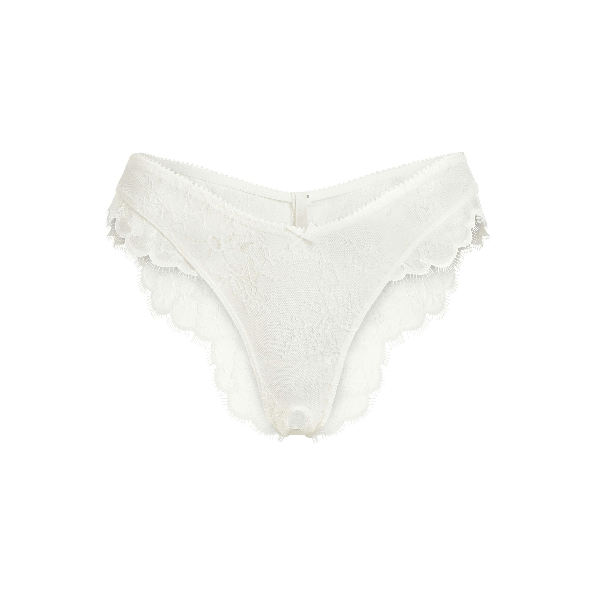 ULTRA FINE LACE CROTCHLESS TANGA | MARBLE Product Image