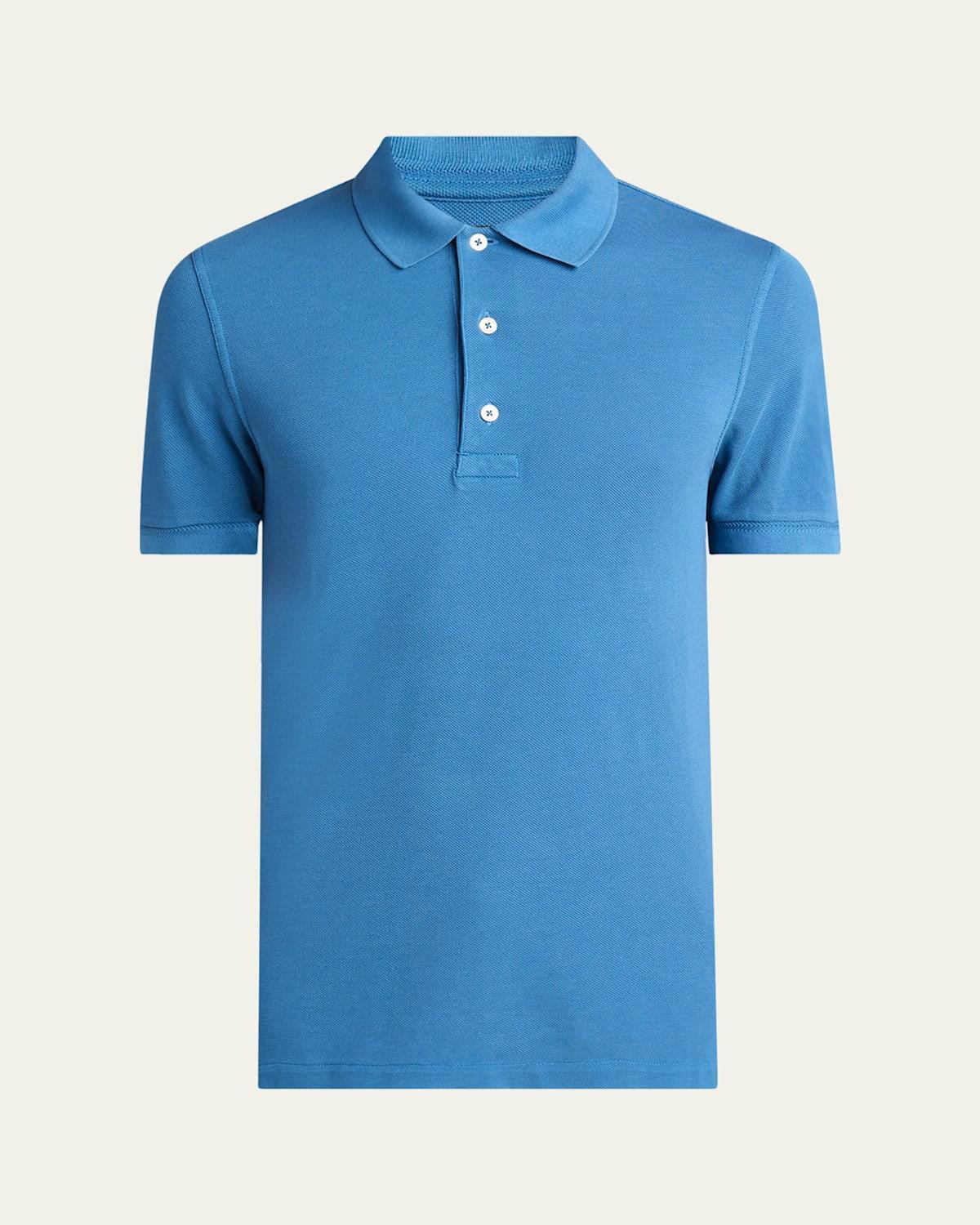 Mens Lyocell Pique Polo Shirt Product Image