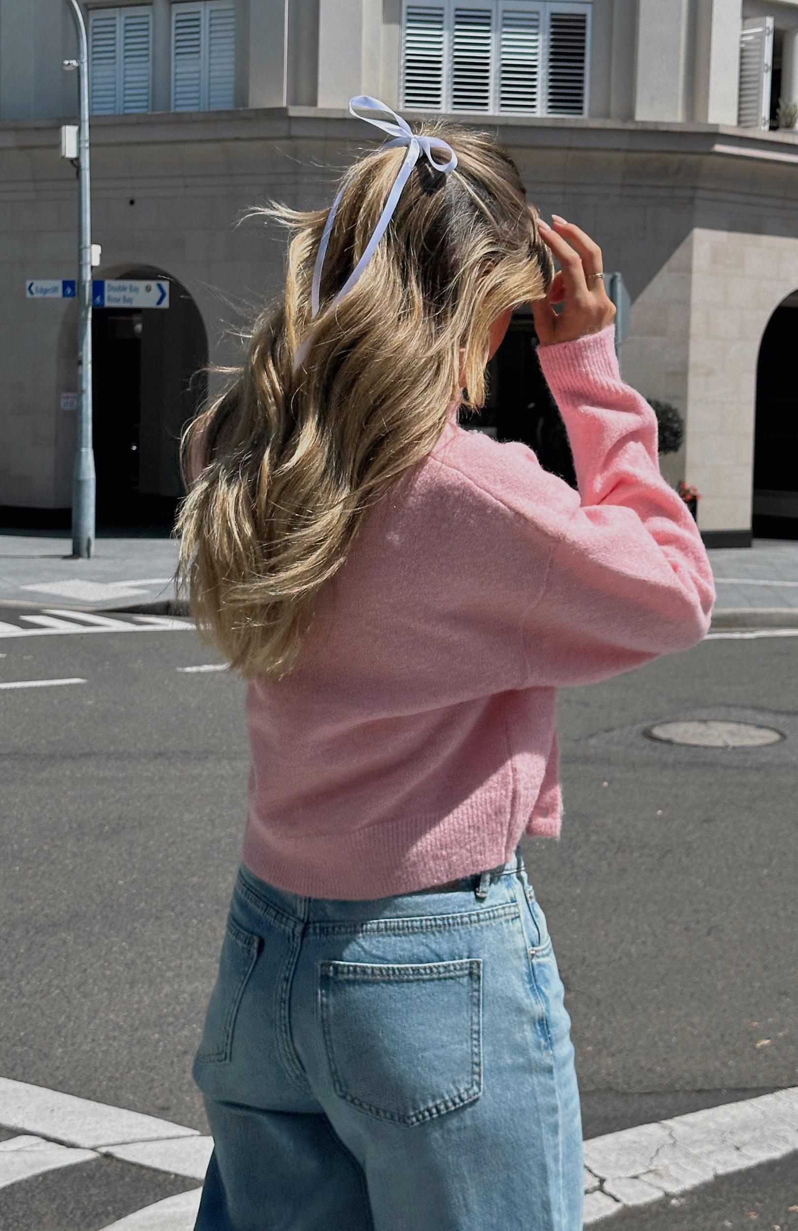 Warm Whispers Knit Cardigan Fairy Floss Product Image