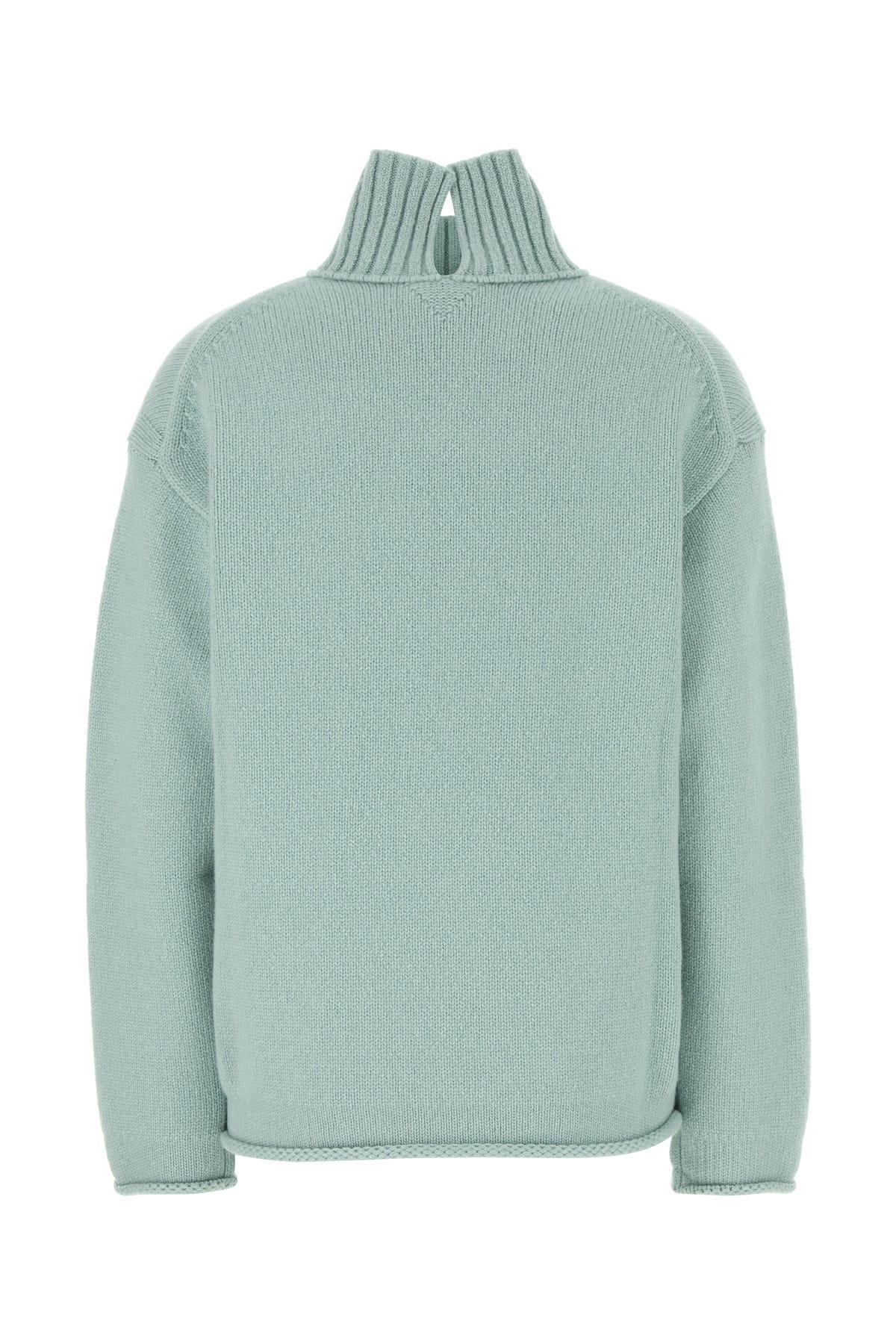 Sea Green Cashmere Sweater In Mint Product Image