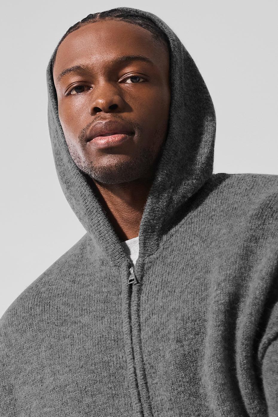 New Class Cashmere Full Zip Hoodie - Platinum Grey Male Product Image