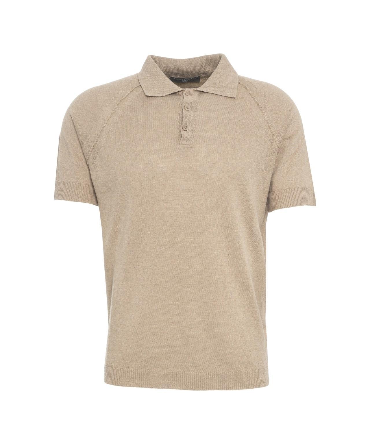 Linen blend polo shirt Product Image