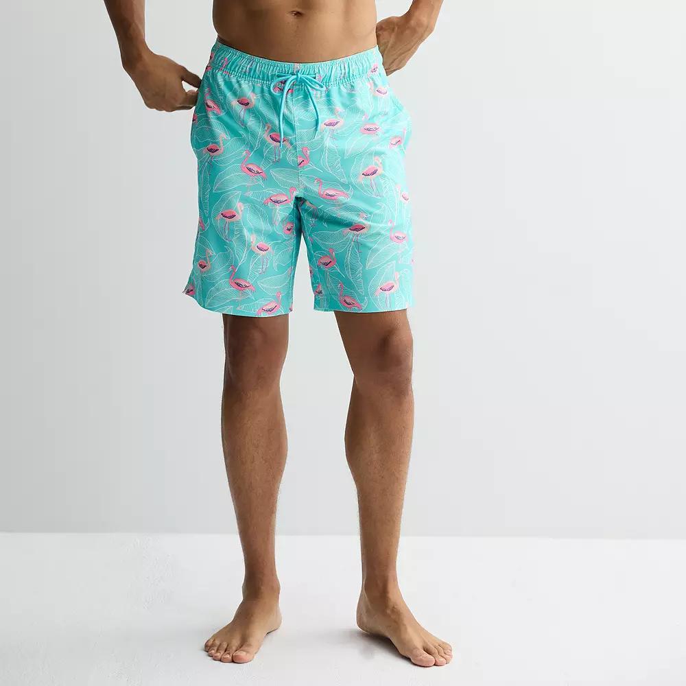 Men's Trinity Coast 9-Inch Printed Mesh Lined Swim Trunks,  Product Image