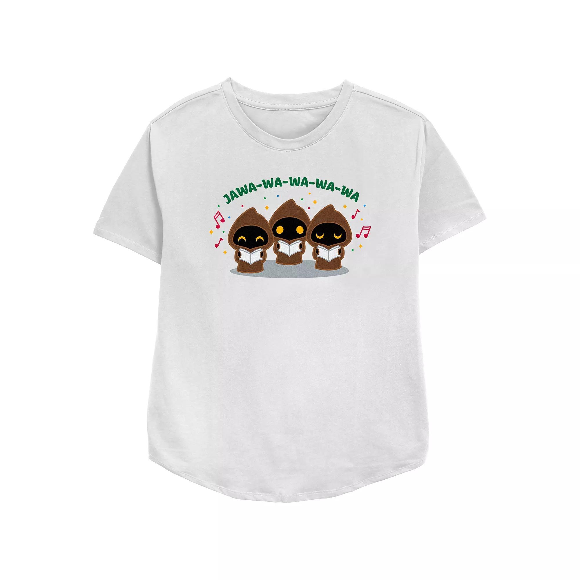 Women's Star Wars Jawa Christmas Carolers Relaxed Fit Graphic Tee,  Product Image