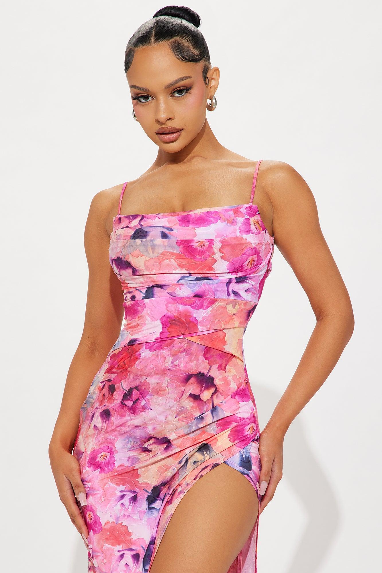 Polly Floral Maxi Dress - Pink/combo Product Image