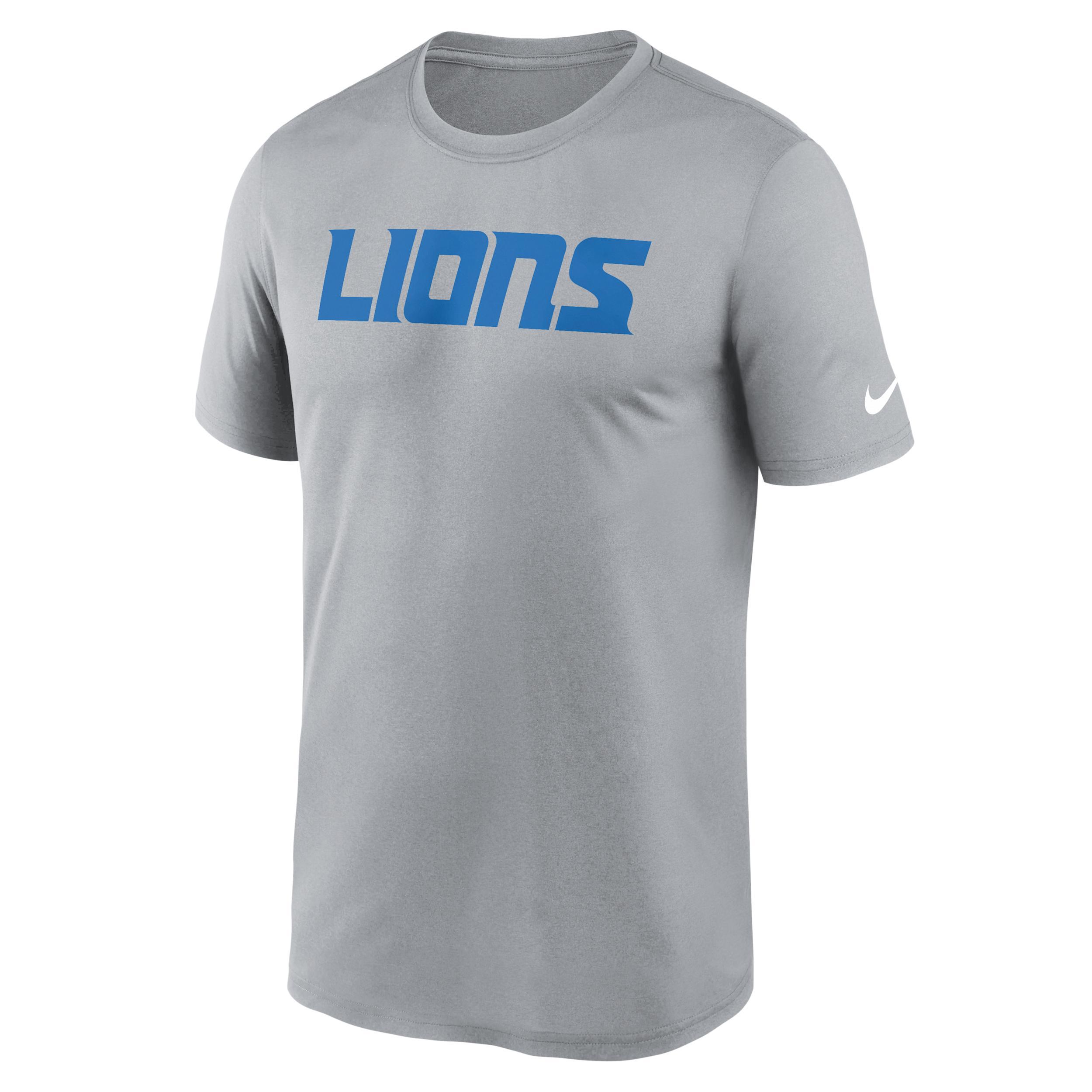 Detroit Lions Primetime Legend Wordmark Nike Mens Dri-FIT NFL T-Shirt | NKGK01V9J-497 Product Image