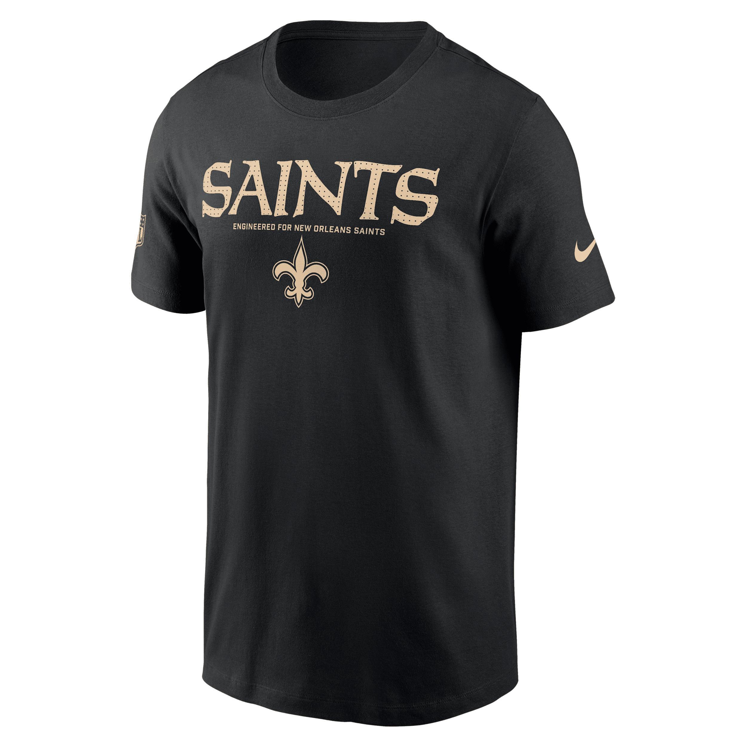 New Orleans Saints Sideline Team Issue Nike Mens Dri-FIT NFL T-Shirt | 02ET00A7W-AR5 Product Image
