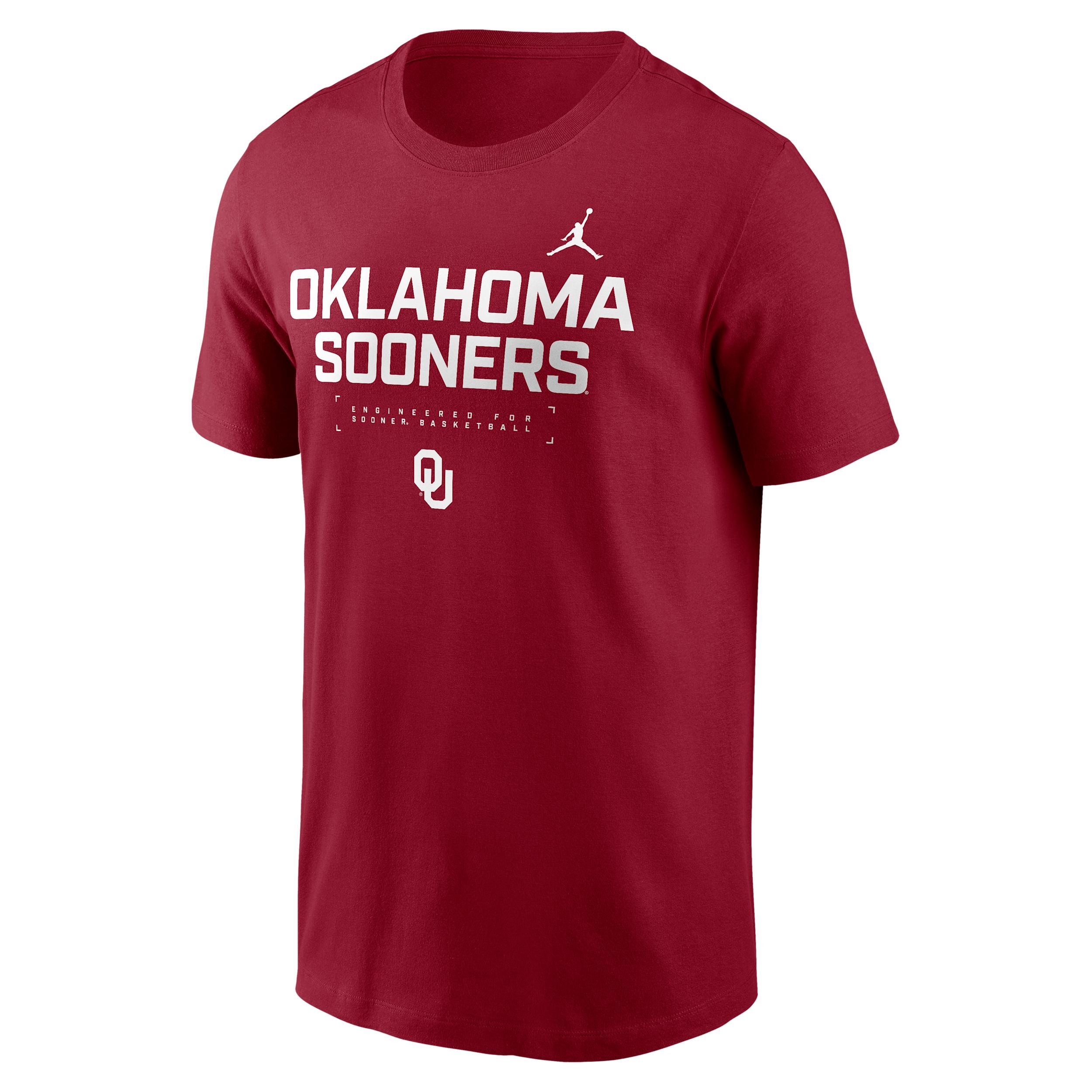 Mens Oklahoma Primetime Arch Stack Jordan Brand College T-Shirt | N19969WOKN-8XD Product Image