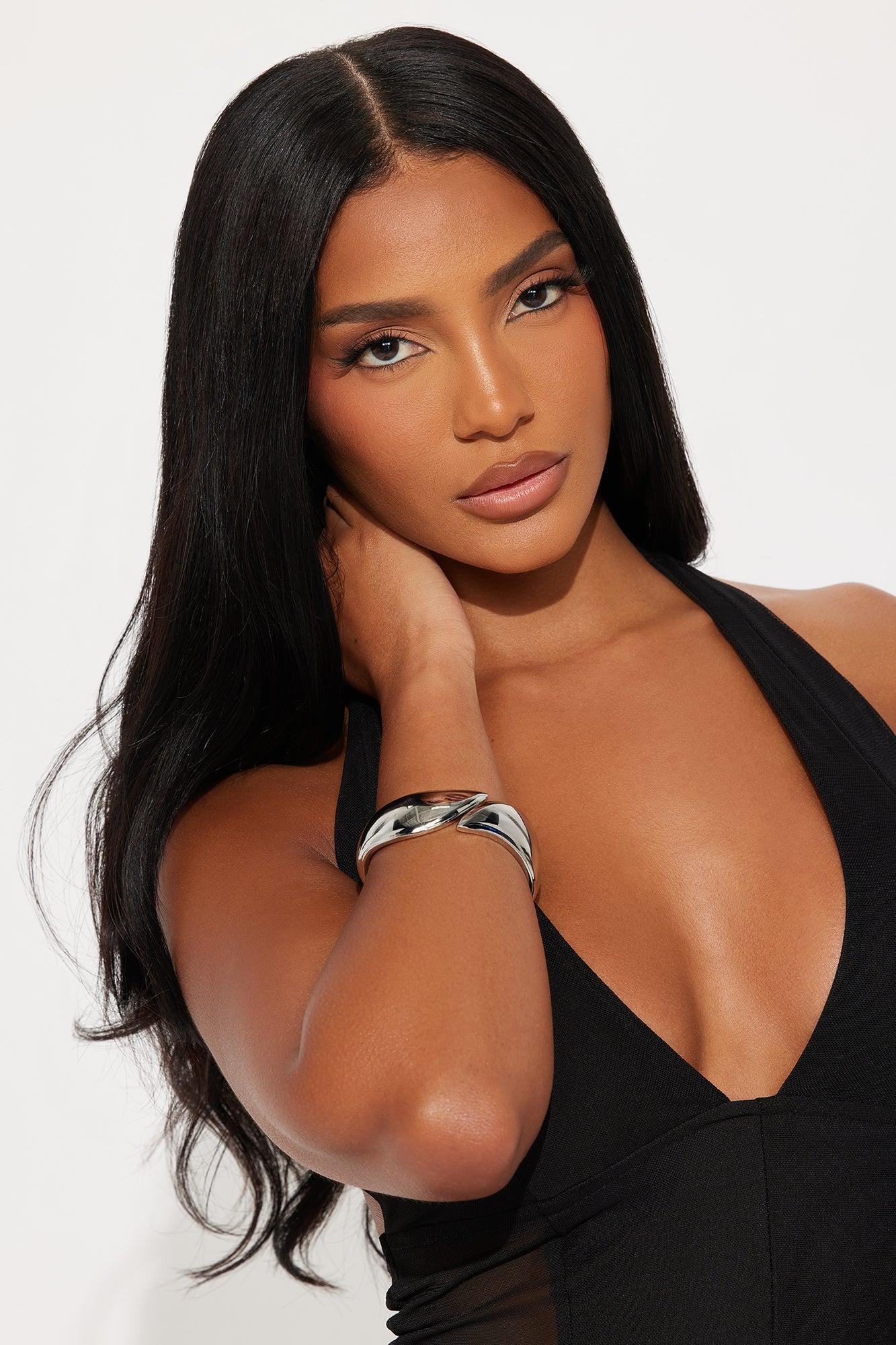 Welded Edge Cuff Bracelet - Silver Product Image