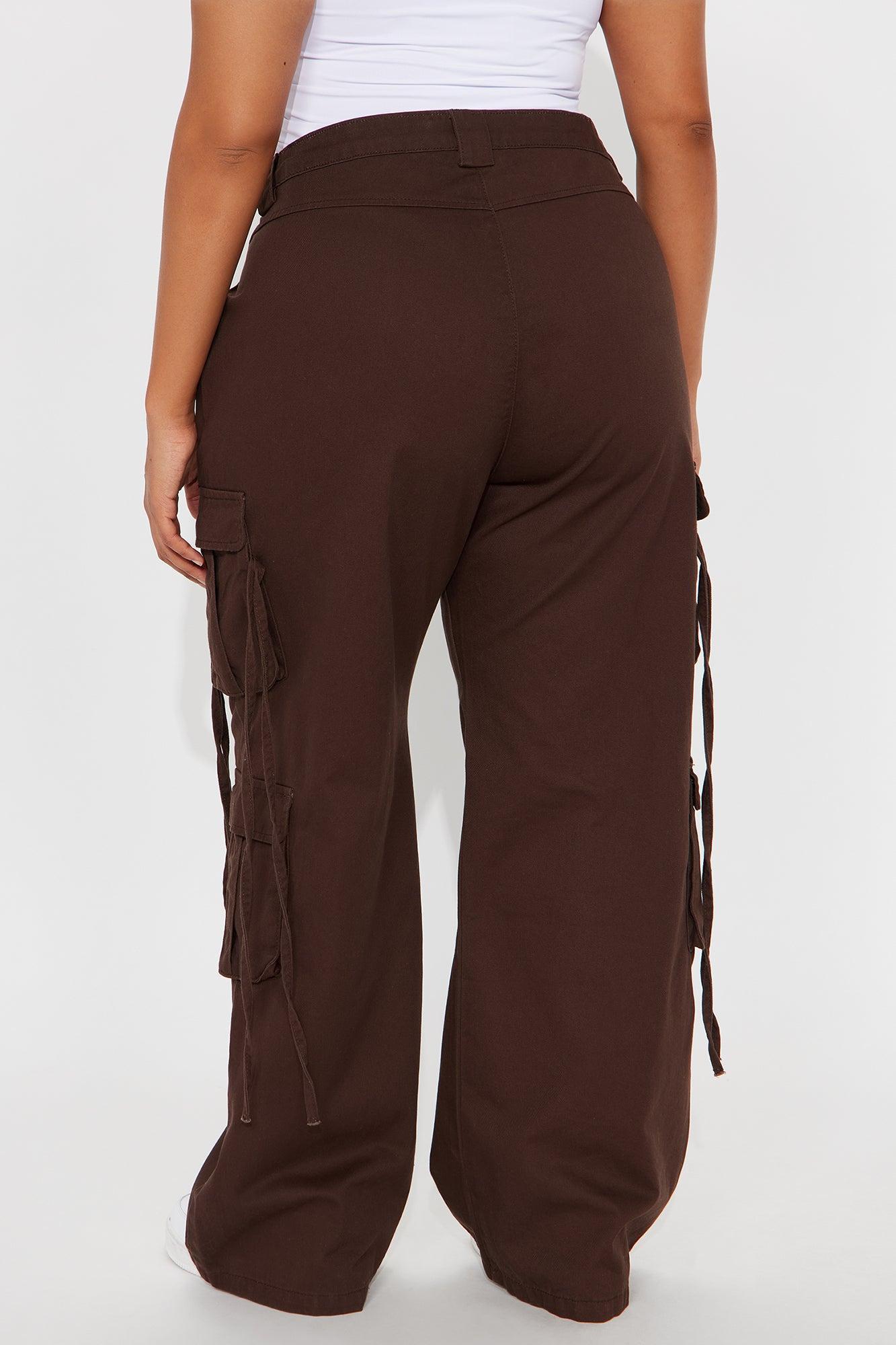 Golden Hour Wide Leg Cargo Pant - Chocolate Female Product Image