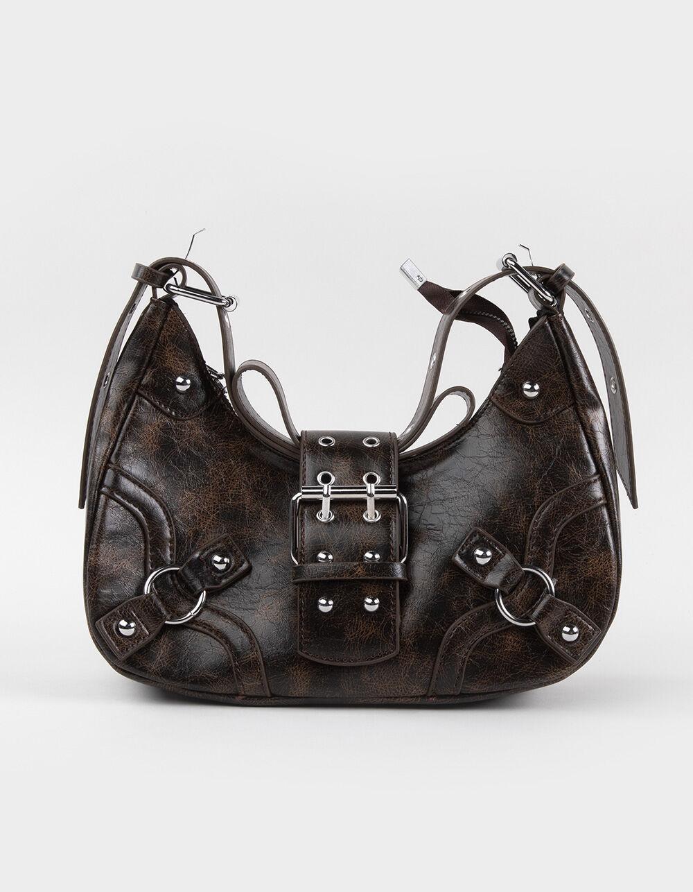 Buckle Shoulder Bag - BROWN Product Image