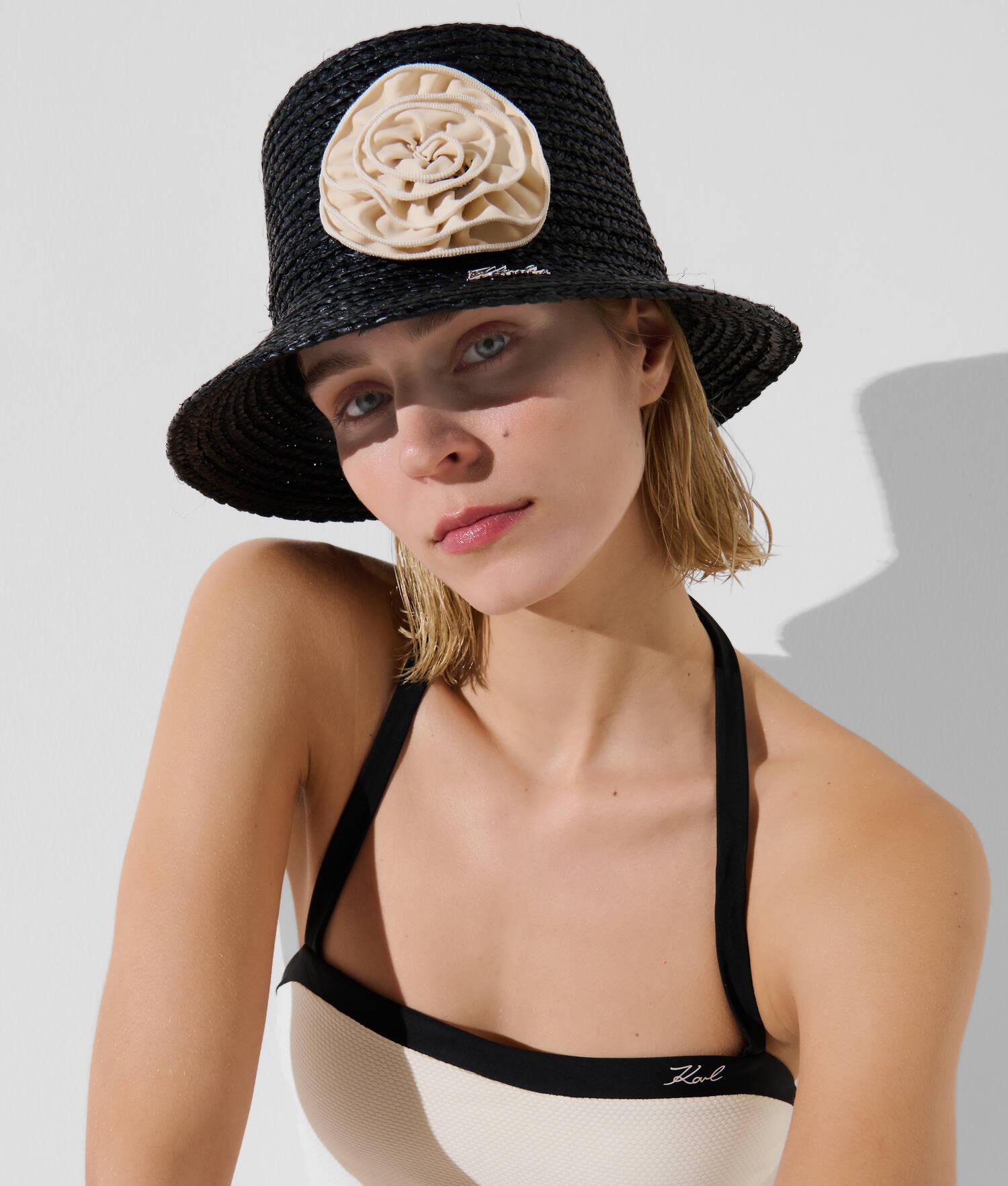 Raffia Flower Bucket Hat Product Image