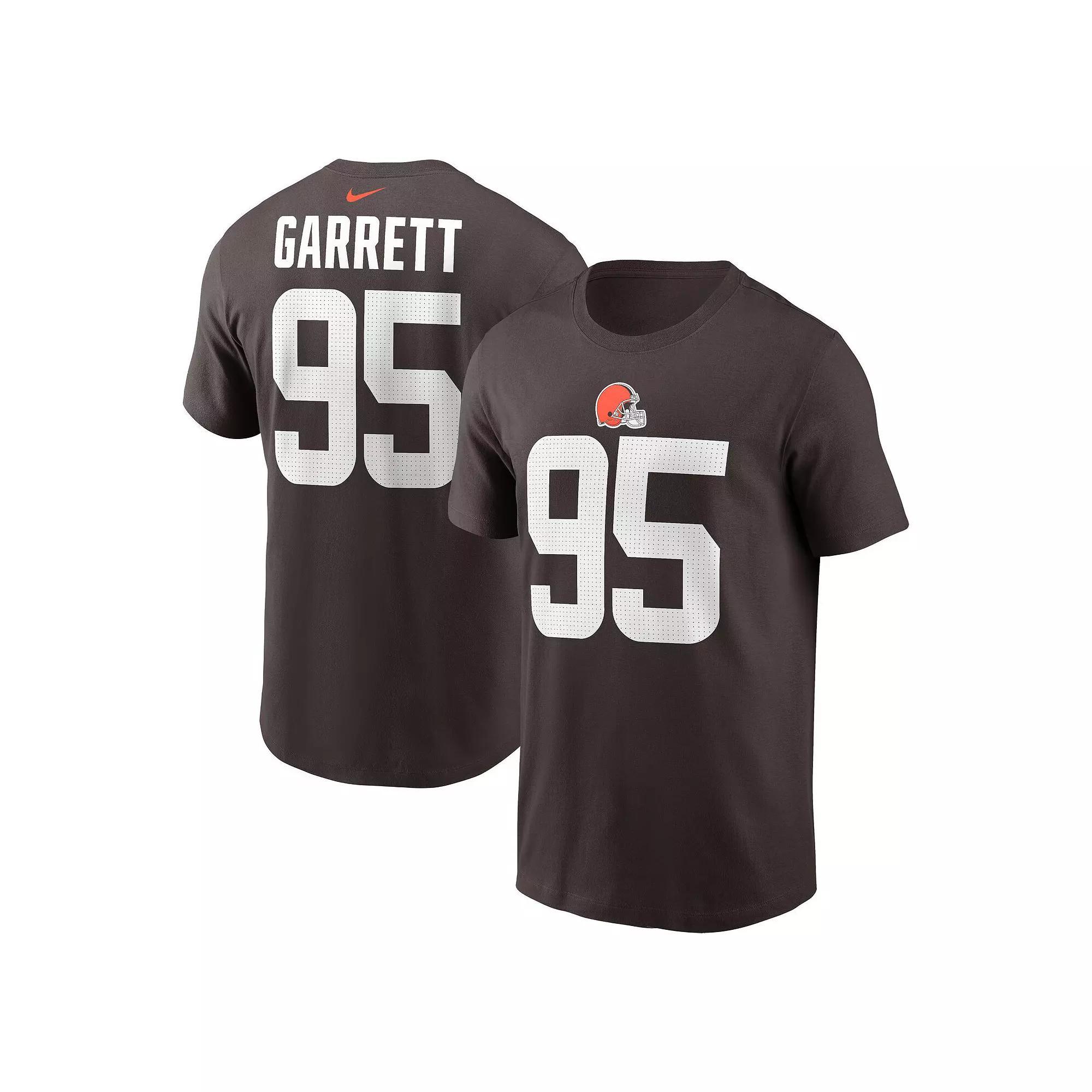 Men's Nike Myles Garrett Brown Cleveland Browns Player Name & Number T-Shirt,  Product Image