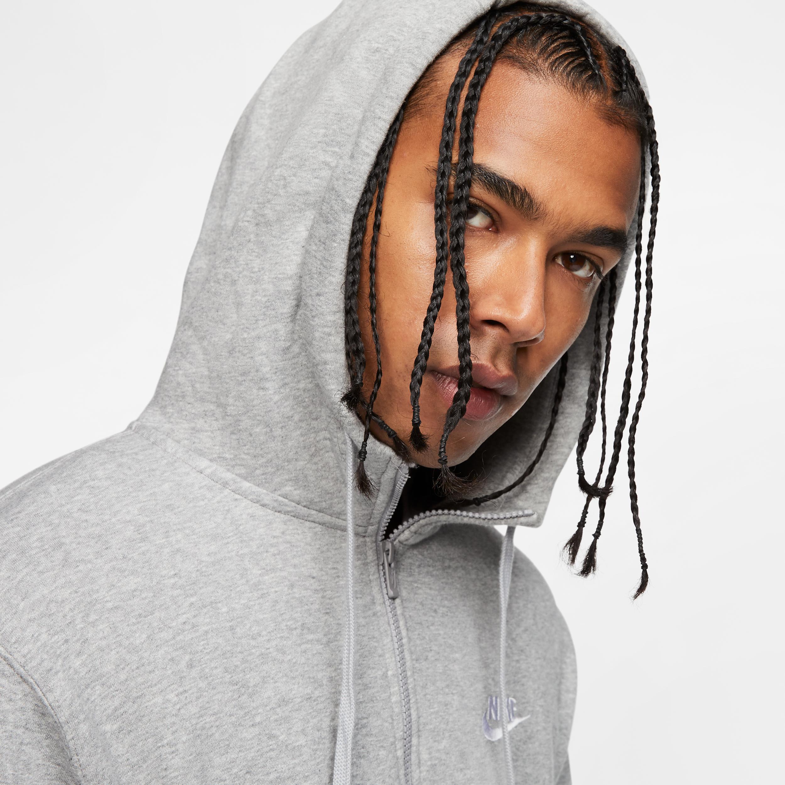Mens Nike Sportswear Club Fleece Full-Zip Hoodie | BV2645-010 Product Image