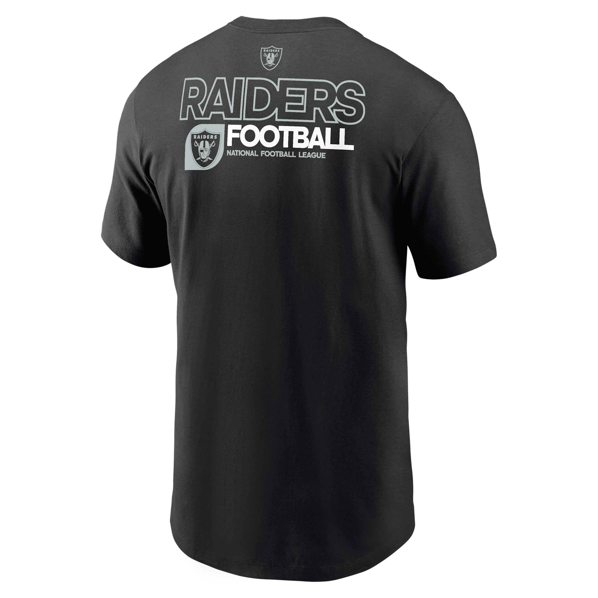 Las Vegas Raiders Team Outline Essential T-Shirt Nike Mens NFL T-Shirt | N19900A8D-NM4 Product Image