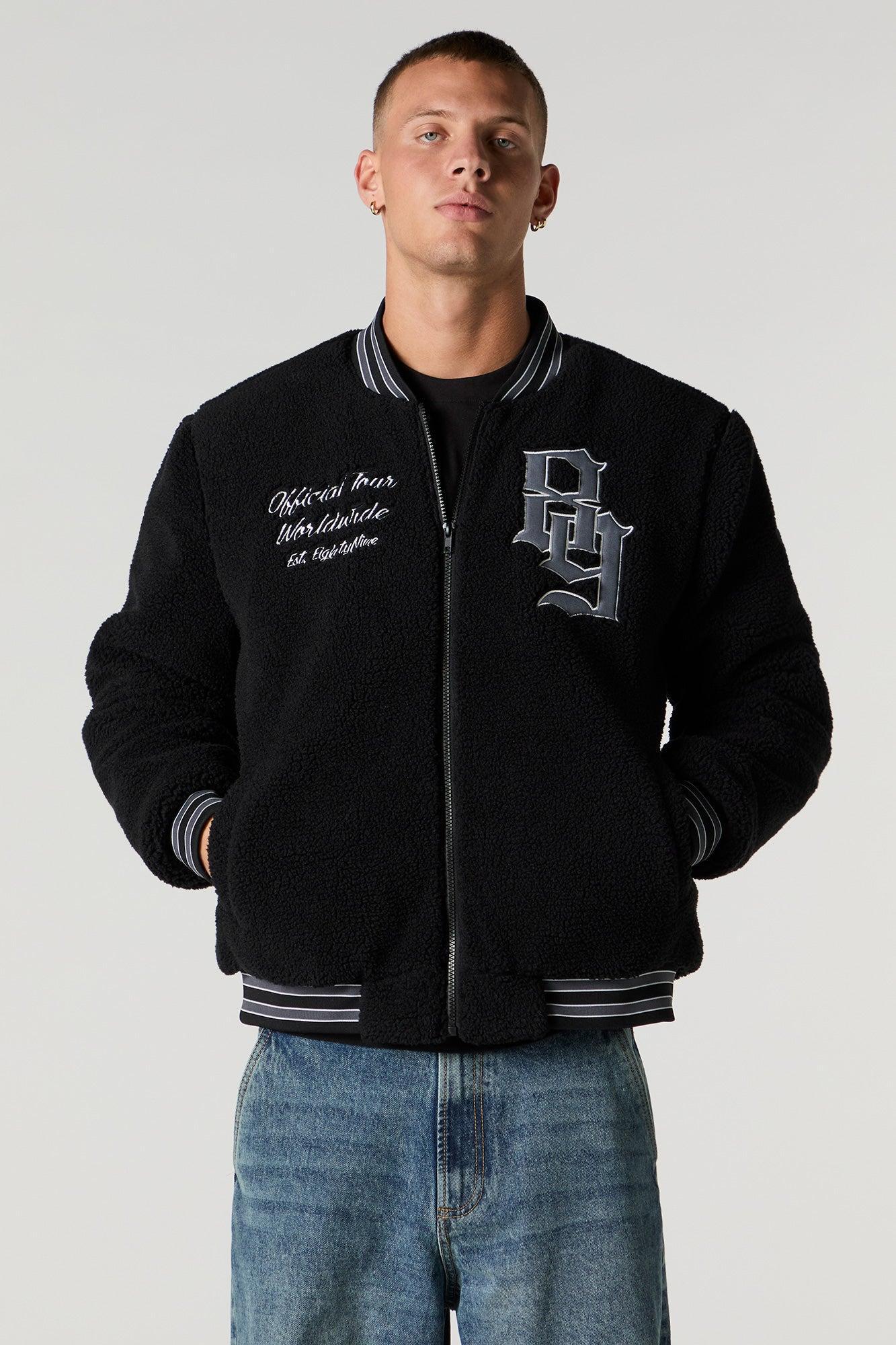 Sherpa Embroidered Varsity Jacket Male Product Image