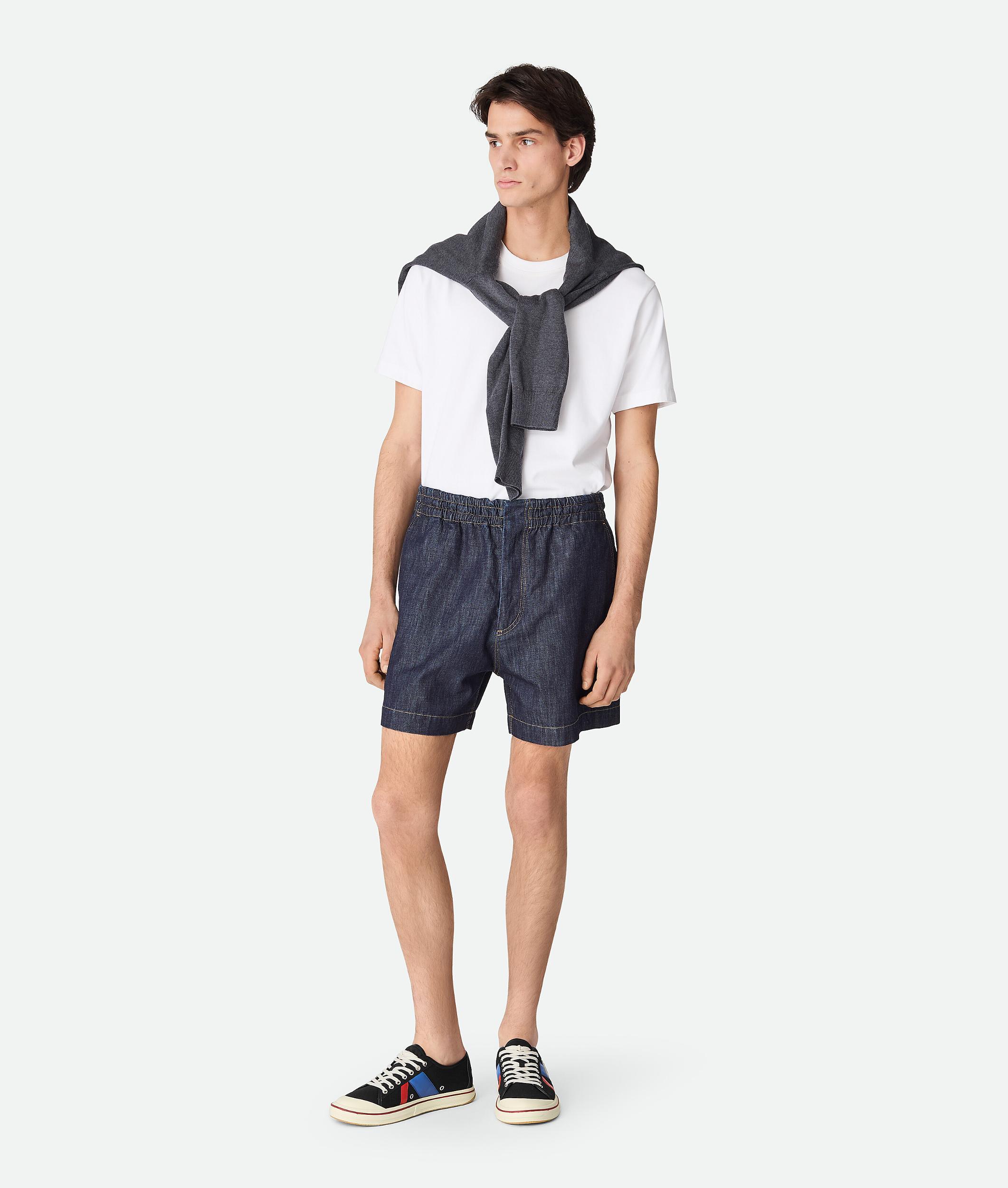 Men's Rinsed Indigo Denim Shorts in Indigo Product Image