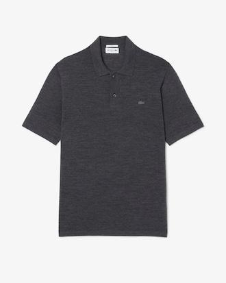 Short Sleeved Merino Wool Polo Sweater Product Image