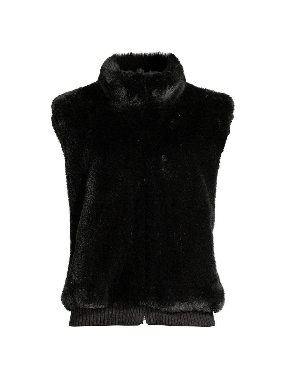 Womens Faux Rex Rabbit Vest Product Image