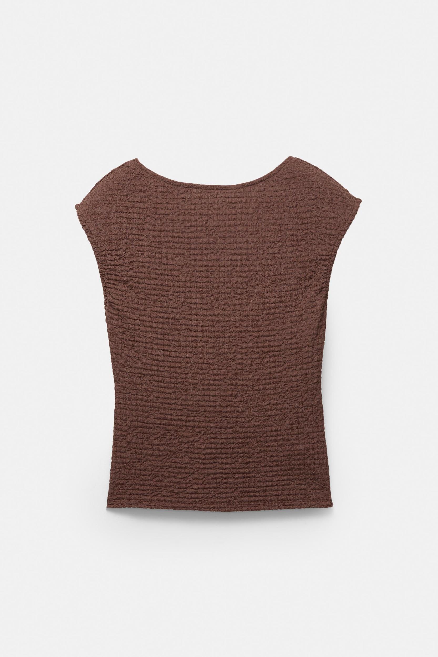 Textured Open-Back T-shirt Product Image