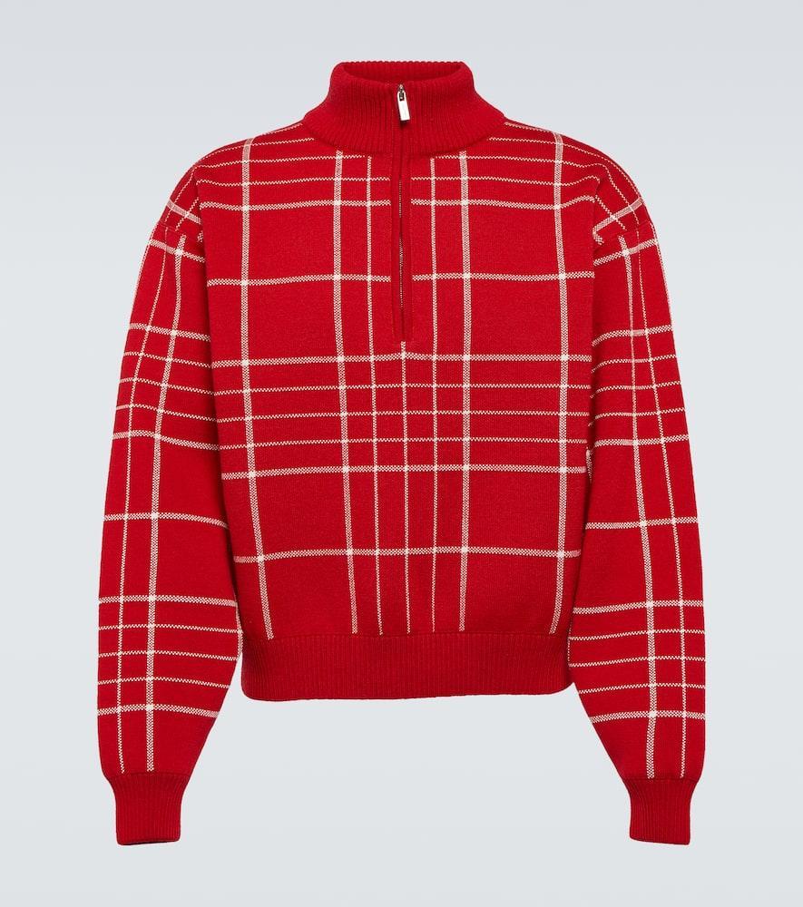 JACQUEMUS La Maille Carro Wool-blend Sweater In Red Product Image