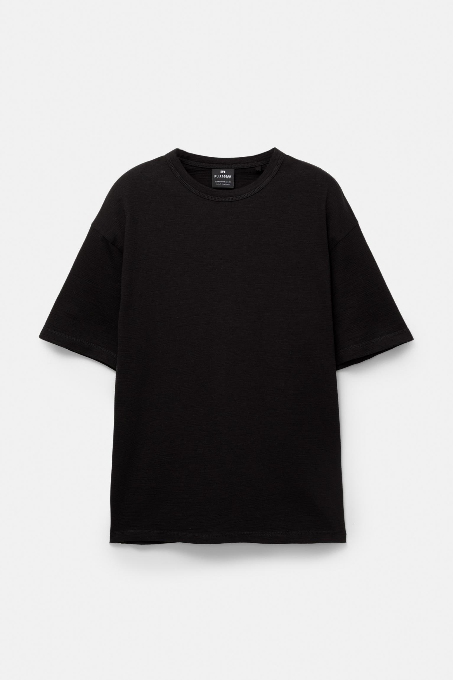 Short sleeve textured T-shirt Product Image