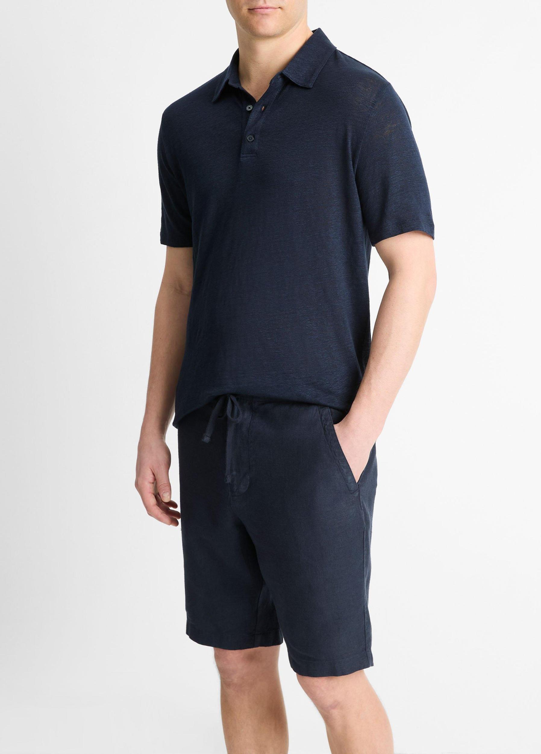 Linen Polo Shirt Product Image