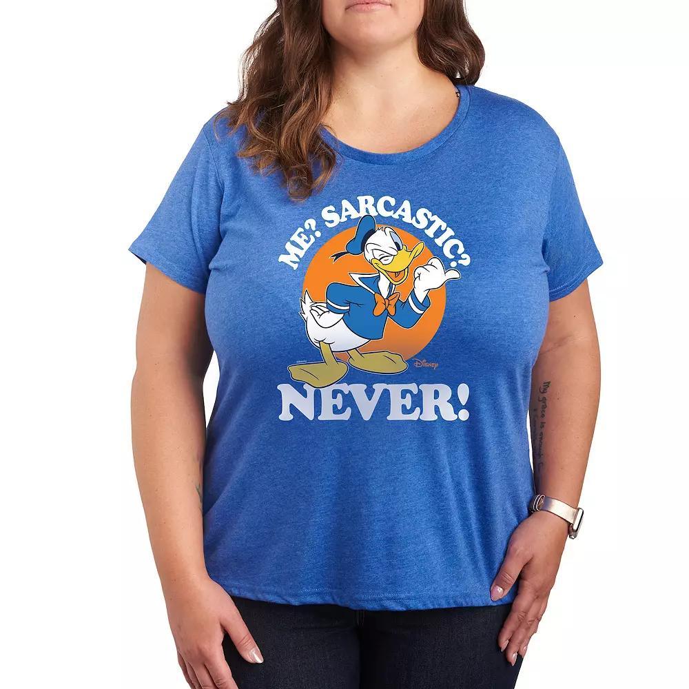 Disney's Donald Duck Me Plus Sarcastic Never Graphic Tee, Women's,  Product Image