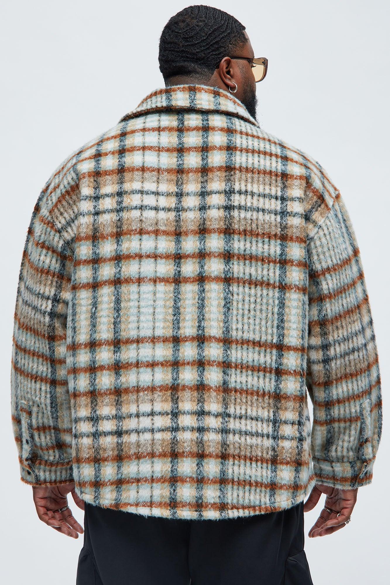 Move Up Plaid Shacket - Tan/Multi Product Image