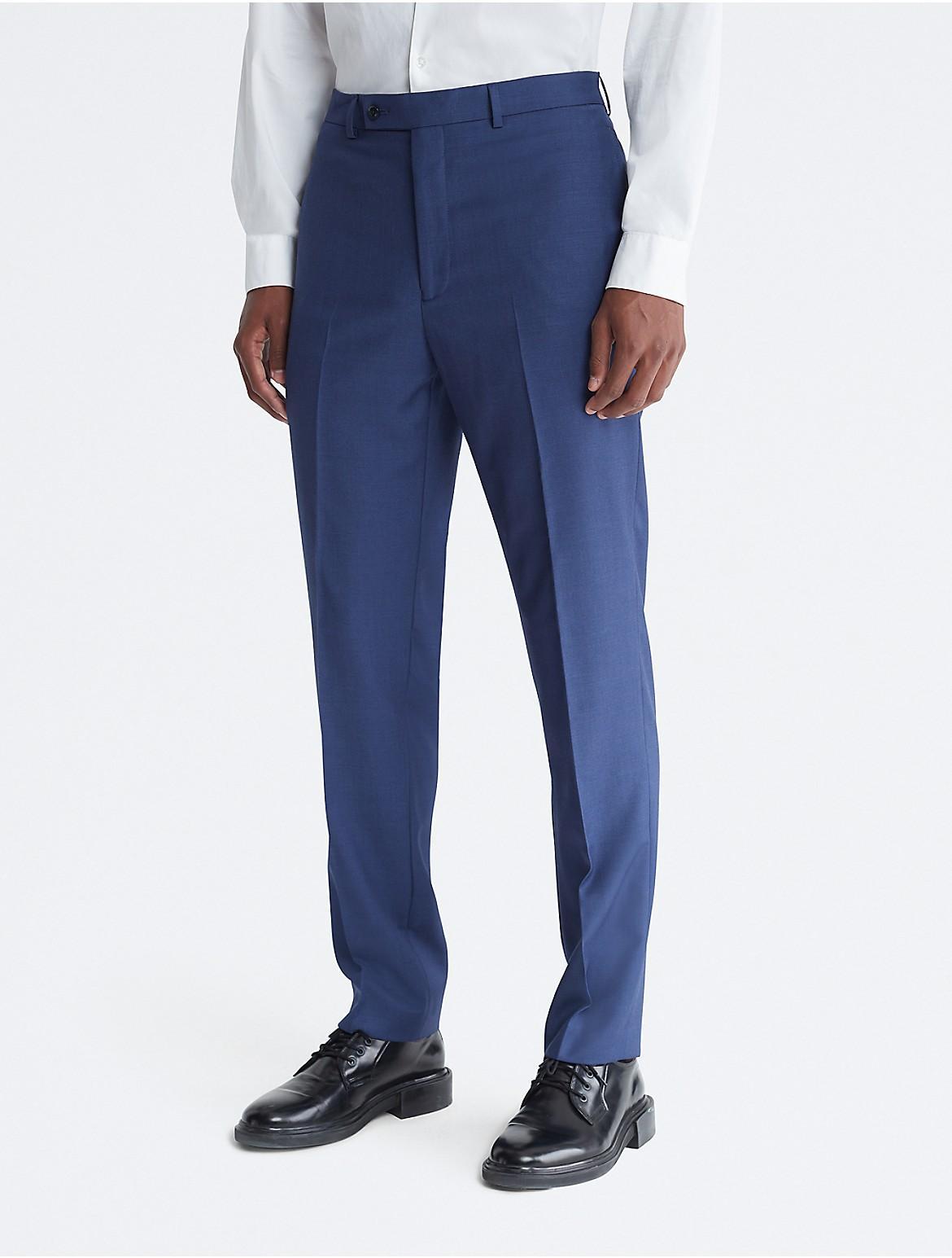Calvin Klein Mens Slim Fit Heather Grey Suit Pants Product Image