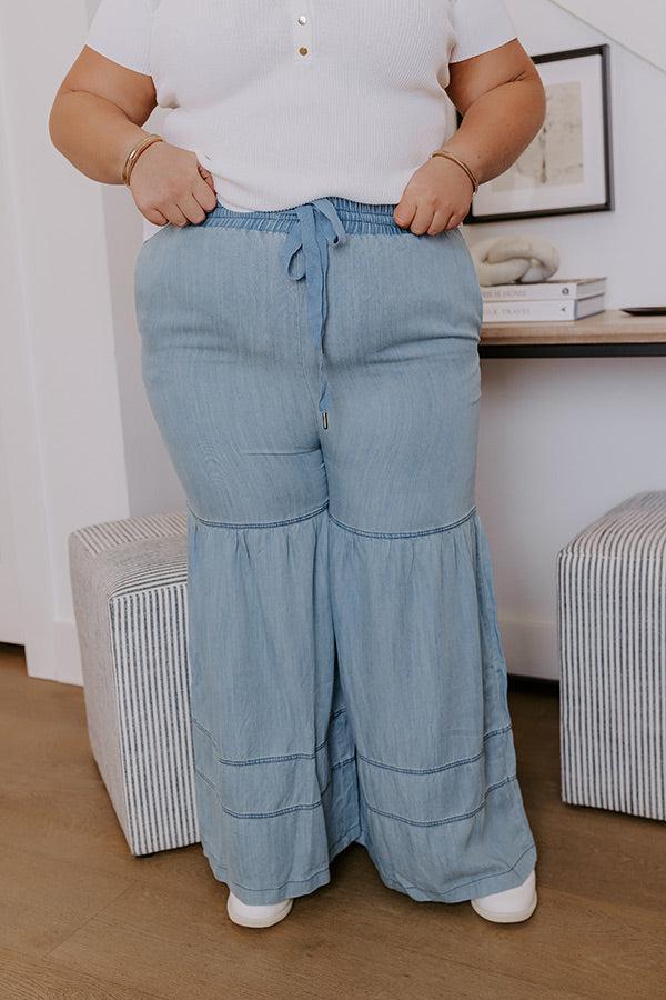 The Elizabeth High Waist Chambray Pants Curves Product Image