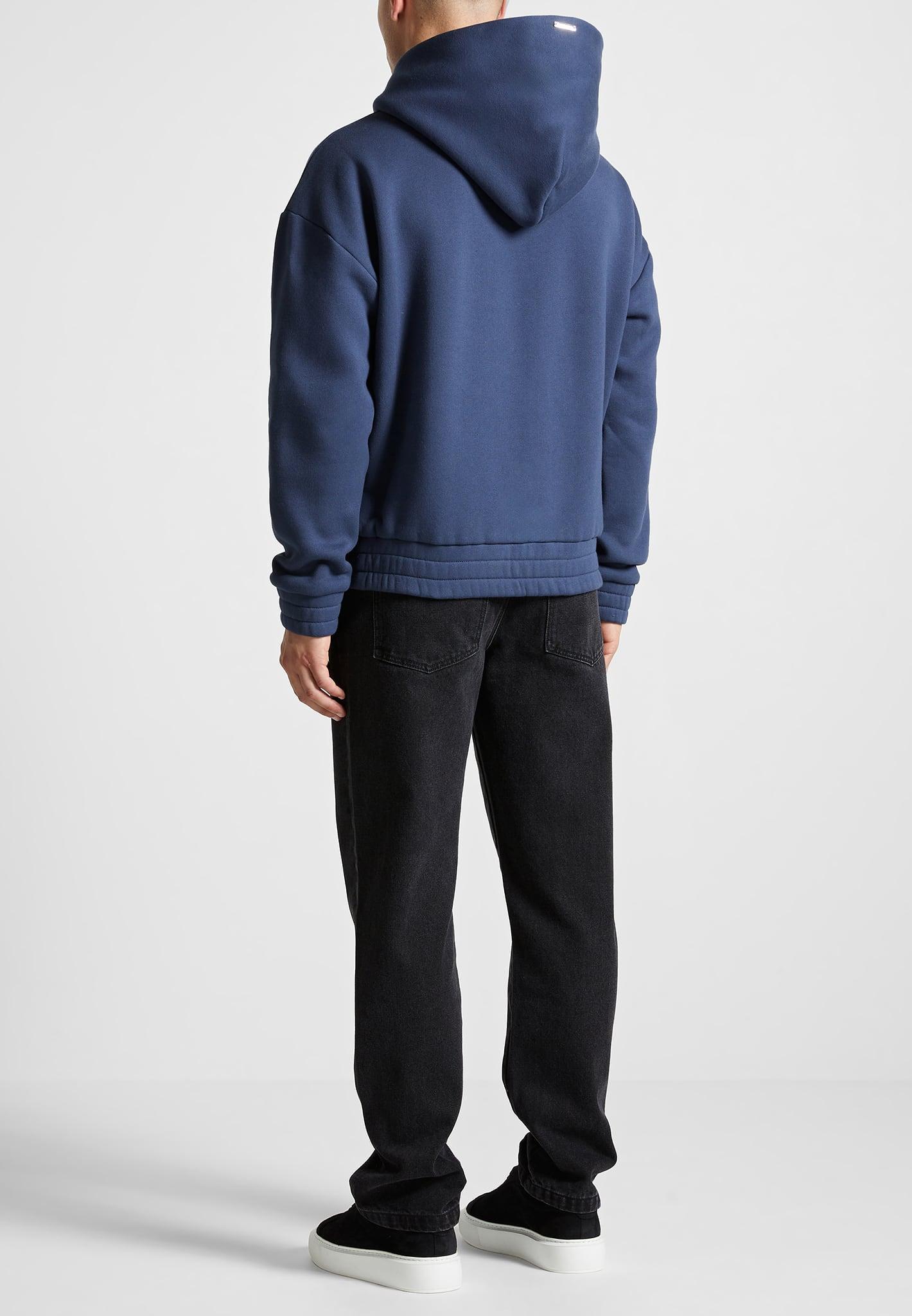 Victor - Eiffel Embossed Hoodie - Airforce Blue Male Product Image