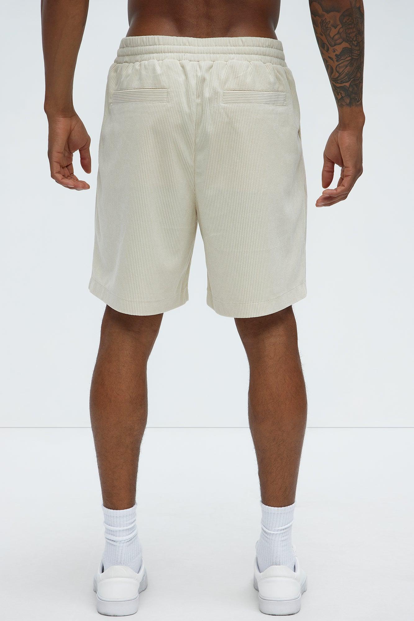 Beau Relaxed Corduroy Shorts - Cream Product Image