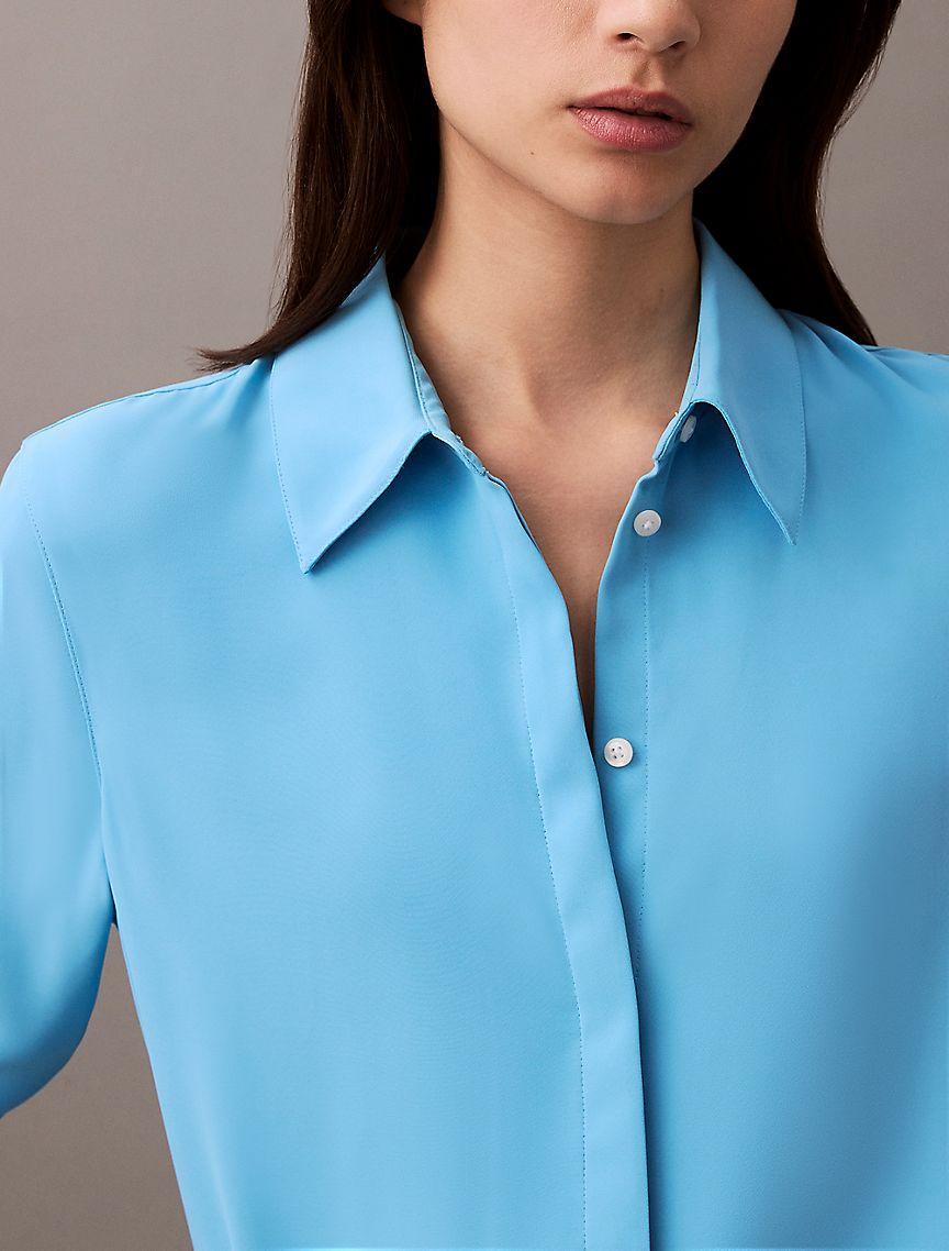 Flowing Midi Shirt Dress Product Image